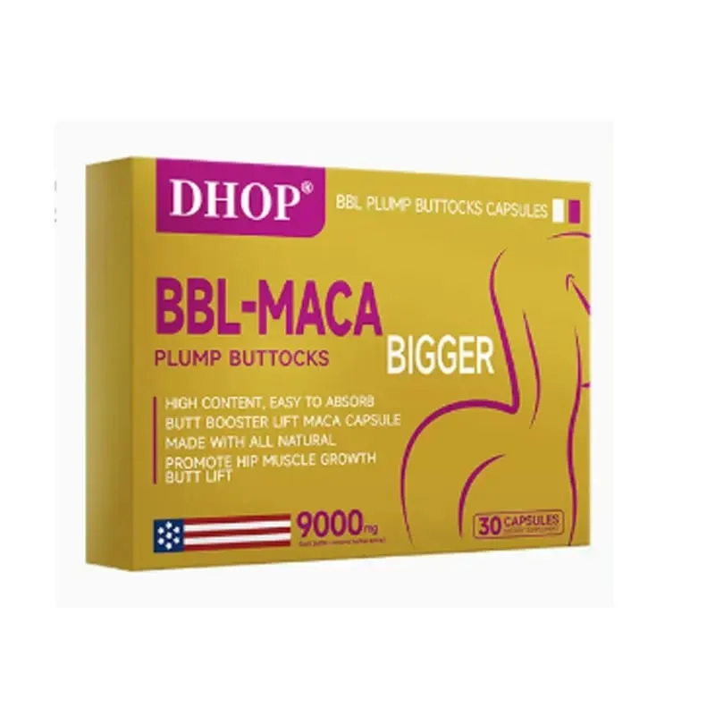 Plumpe baldekapsler med Pueraria Mirifica-ekstrakt Bukkehornekstrakt Maca-ekstrakt og E-vitamin 30 kapsler
