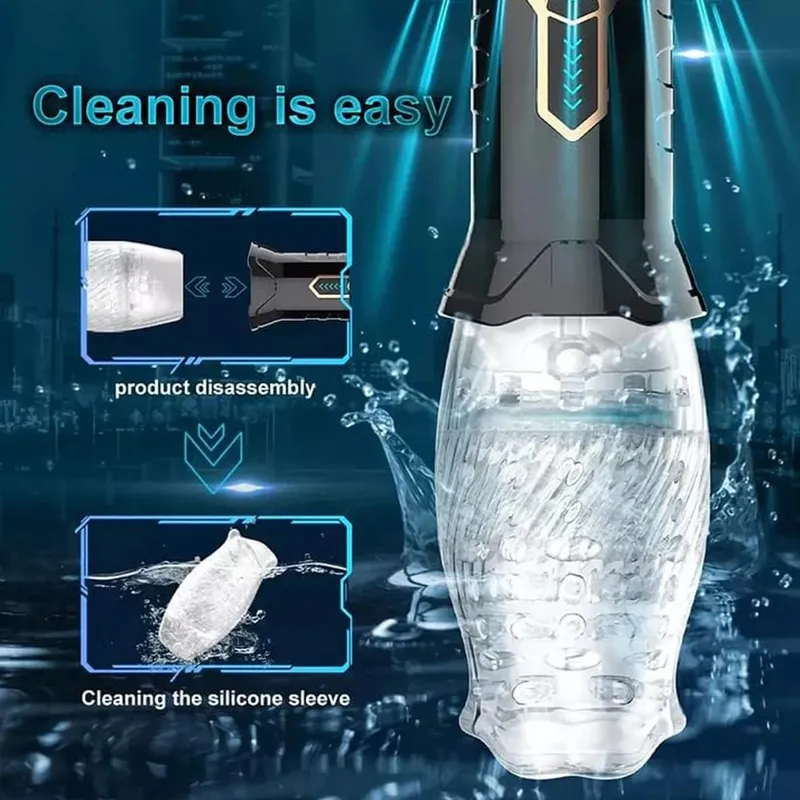 Männlicher automatischer Masturbator Cup Vagina Masturbation 5 rotierende & 10 Vibrator Penis Blowjob Pussy Stimulator Erwachsene Sexspielzeug für Männer — image 5