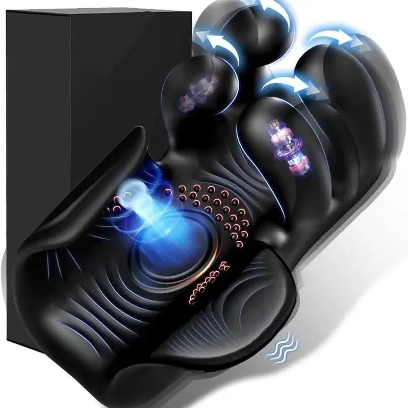 9 Biting Rotating Modes Blowjob Sex Machine Stroker for Training Stimulation Increase Endurance Adult Sex Toys for Men Pleasure