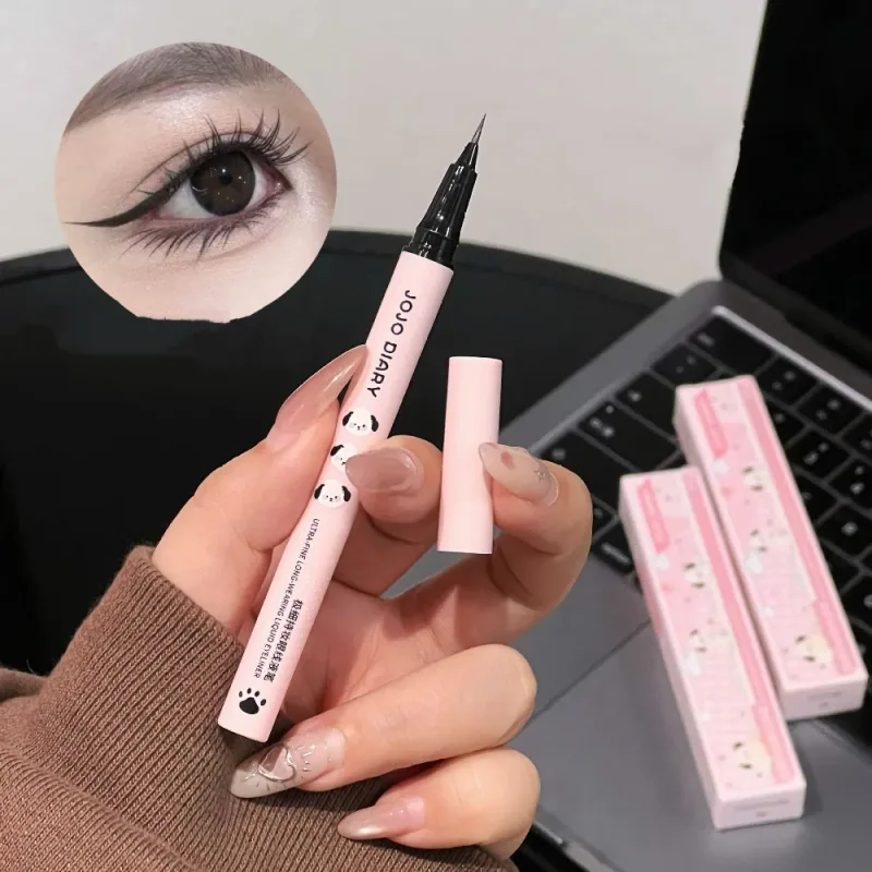 Quick-dry Eyeliner ดินสอแต่งหน้า Lasting Smooth Ultra บางสีดำสีน้ำตาล Matte Eye Liner กันน้ำอายไลเนอร์ปากกาเครื่องสำอาง — image 4