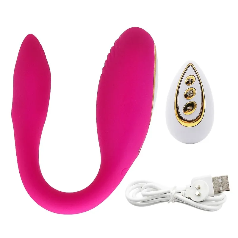 10 Mode U Bärbar Dildo Trådlös Fjärrkontroll Vibrator för Par Kvinna G Spot Stimulator Sexleksaker Varor för Kvinnor Vuxna 18