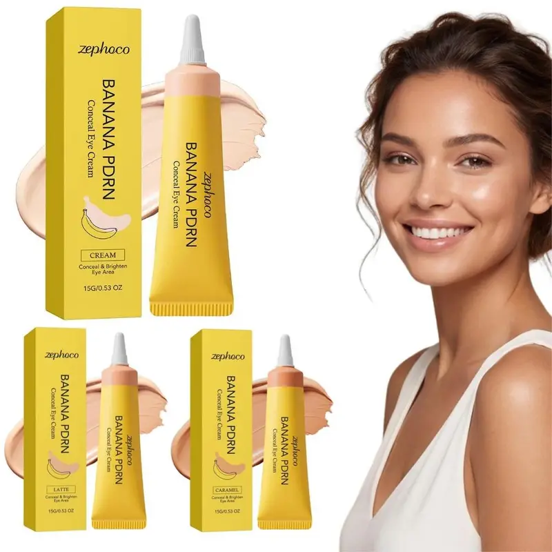 Zephoco Banana PDRN Concealer-Augencreme, erhellt, beruhigt, repariert, leichter, feuchtigkeitsspendender Concealer für die Augen, klebt nicht unter den Augen — image 2