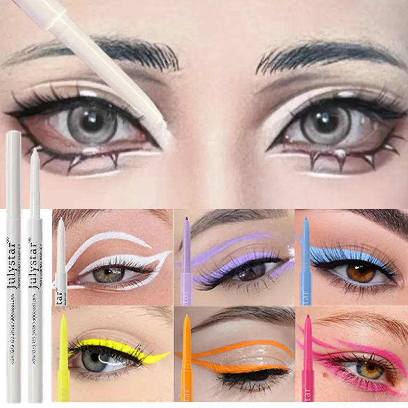 1PC White Matte Eyeliner Gel Pen Long Lasting Waterproof Eye Liner Pencil Quick-drying Non-smudge Eye Makeup for Women Cosmetics — image 1