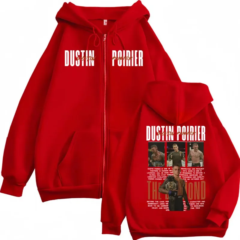 Limited DUSTIN POIRIER THE DIAMOND Zipper Hoodies Men Women Fashion Violence Aesthetic Sweatshirts Coats Casual Zip Up Pullovers — image 3