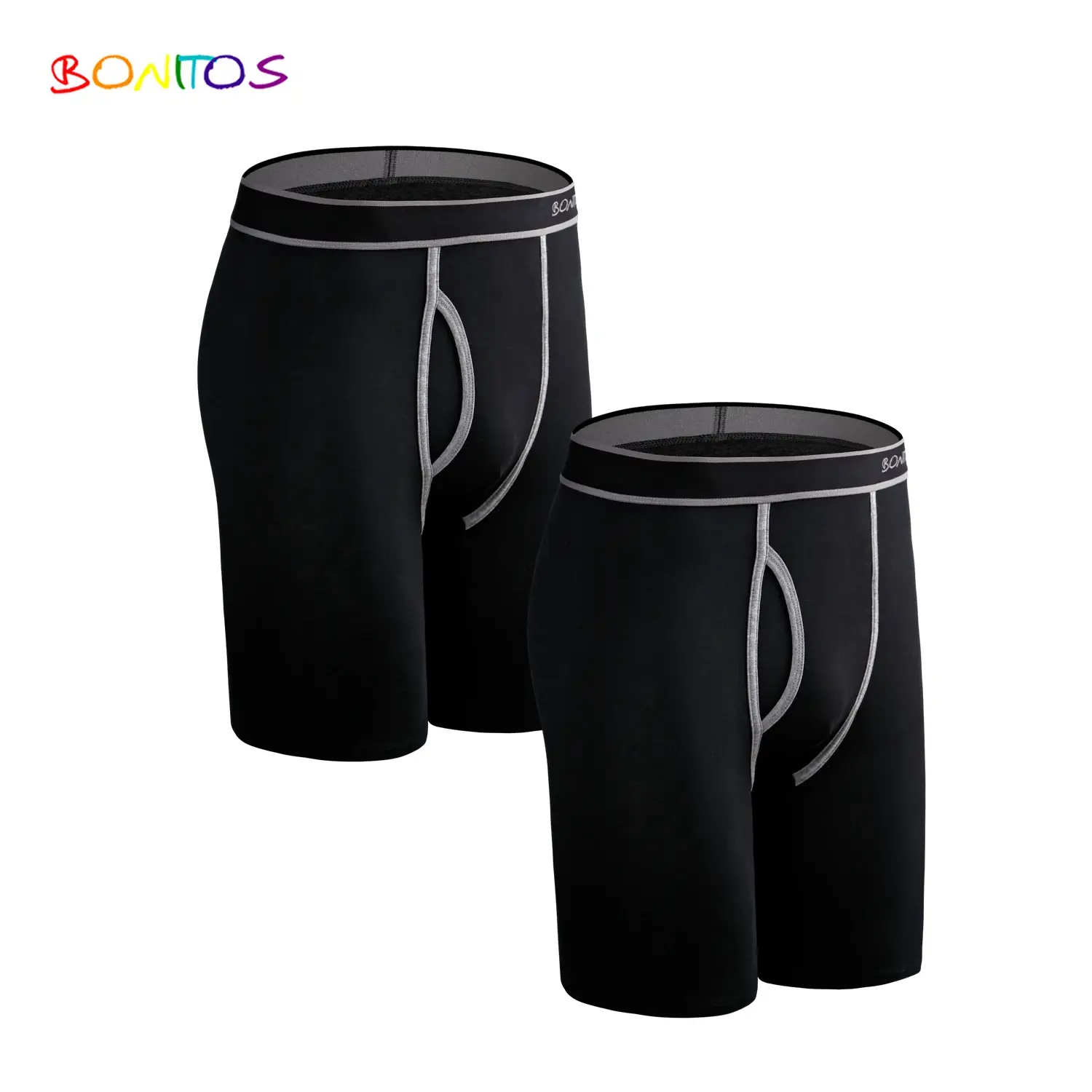 2pcs Pack Long Leg Boxer Shorts Men Panties Kit Homme Underpants Boxershorts Slip Underwear for Man Cotton Male Sexy Set Box Gym — image 11