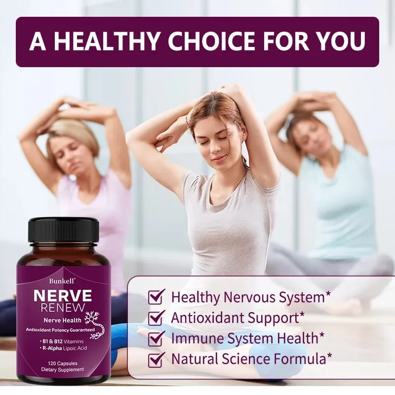 Nerve Support Supplements - Supports Healthy Nerve Function Blood Flow Circulation Antioxidant 120 Capsules — image 2