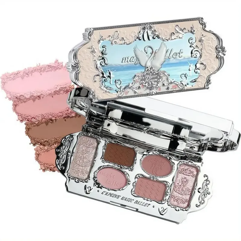 Palette de fard à paupières de Ballet magique, Palette de fard à paupières de Ballet de cygne, mat, fin, scintillant, perle, pour le visage, paillettes — image 7