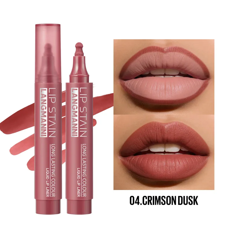 Lip Stain Liquid Lip Liner Marker Pen Long Lasting Waterproof Matte Lip Tint Highly Pigmented Nude Lip Contour Makeup For Women — image 11
