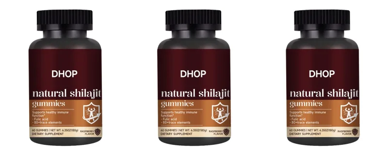 Shilajit Gummies 60 Gummies อาหารเสริมแร่ธาตุหิมาลัยพร้อมกรดฟุลวิคฮิวมิกสังกะสีซีลีเนียมแมกนีเซียมสำหรับพลังงานภูมิคุ้มกัน — image 9
