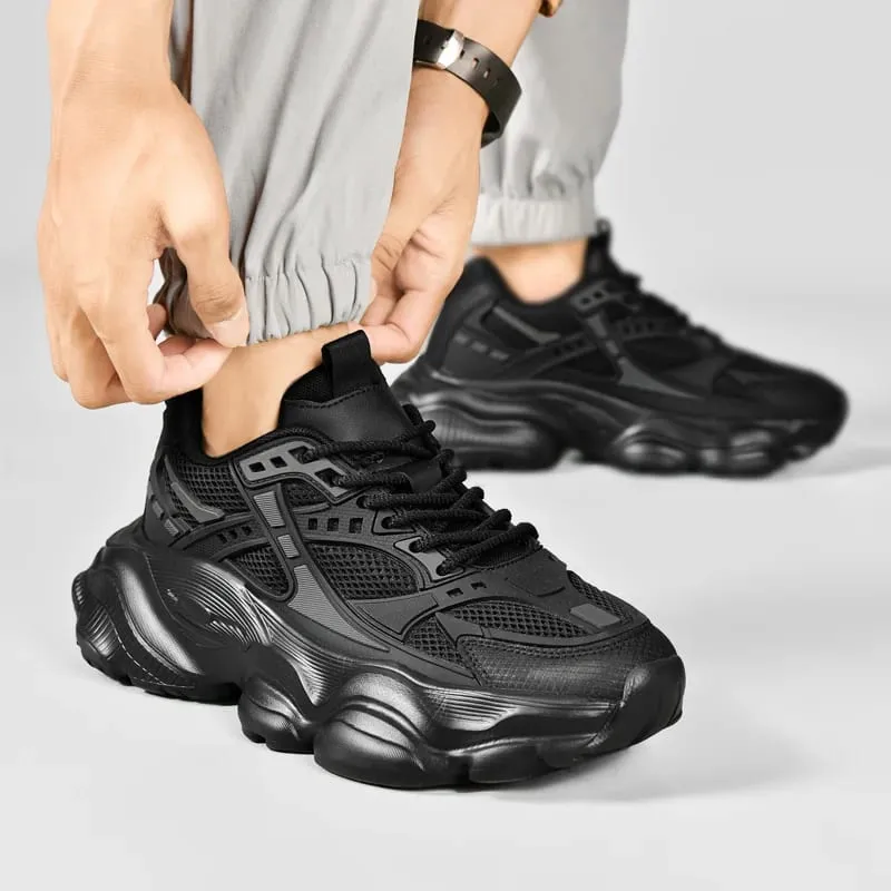Baskets de marche de haute qualité pour hommes, chaussures de course athlétiques, grande taille 48, plateforme noire, baskets de baseball décontractées, Cool — image 7