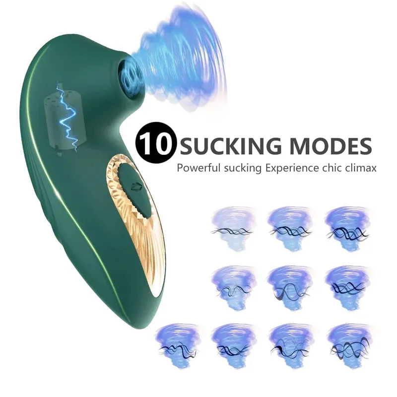 10-Modus Leistungsstarker Klitoris-Sauger-Vibrator für Frauen, der die Klitoris saugt, Vakuum-Stimulator, Nippel, vibrierendes weibliches Sexspielzeug für Erwachsene, 18