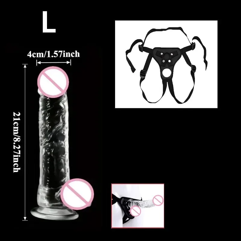 Tali Dapat Dipakai Realistis Pada Masturbasi Dildo Bening Cangkir Pengisap Kuat Mainan Seks Dewasa G-spot Cocok untuk Pasangan Wanita dan Pria — image 10