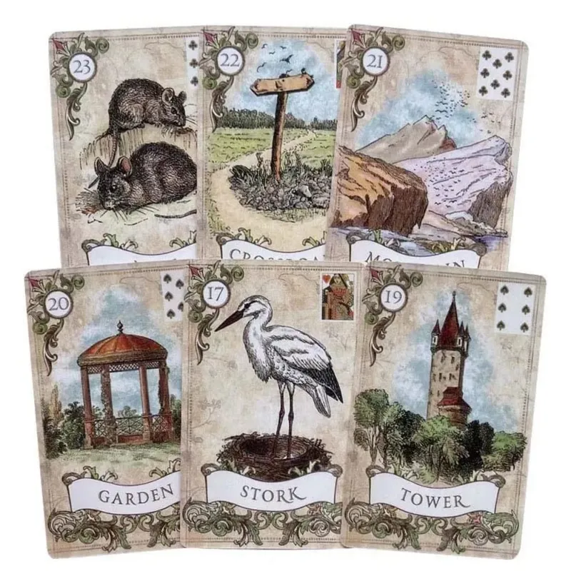 38 Sheets English Version Old Style Lenormand Fortune-telling Cards 9*6cm — image 6