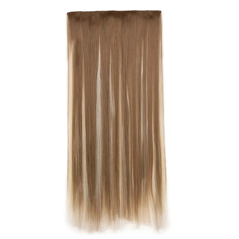 คลิปสังเคราะห์ในส่วนขยายของผม 6 ชิ้น/เซ็ต 16 คลิปยาวตรง Hairpieces คลิปต่อผมสำหรับผู้หญิงสีบลอนด์ — image 49