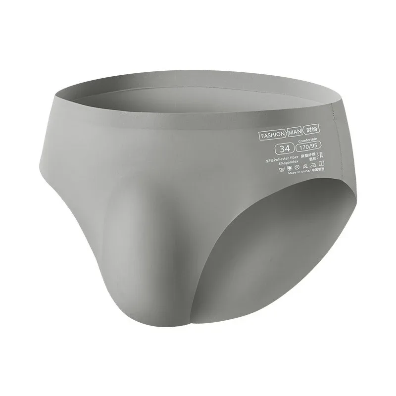 Slip senza cuciture da uomo in seta di ghiaccio Estate Nuove mutandine intimo traspirante alla moda ultrasottile trasparente sexy ad asciugatura rapida — image 2