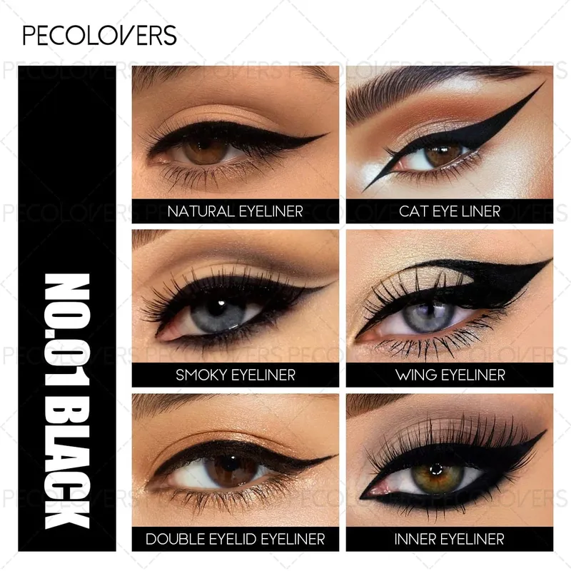 3ชิ้น/เซ็ตMatteลิปสติก + อายไลเนอร์สีดำ + ปากกาอายแชโดว์เงาMatchเพื่อสร้างBlack Punkแต่งหน้าที่สมบูรณ์แบบสำหรับฮาโลวีน/งานปาร์ตี้ — image 3