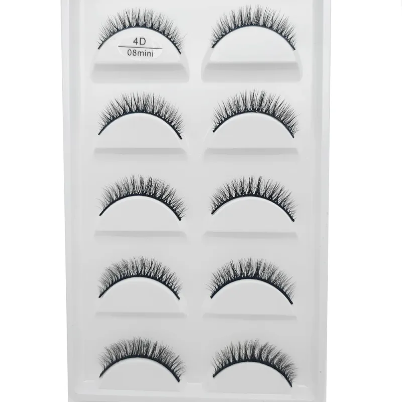 New 5 Pairs Natural Mink False Eyelashes Makeup Short Eyelash Extension Fake Eye Lashes Faux Cils Make Up Beauty Cilios — image 7
