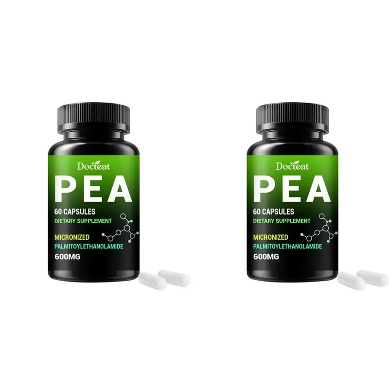 Kapsul Docteat PEA 600mg Palmitoylethanolamide Mikron Menyokong Keselesaan Penyelenggaraan Keseimbangan Kompaun dan Memudahkan 60 Kapsul — image 11