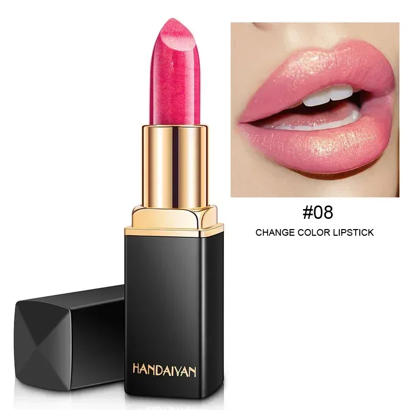 Značka Professional Lips Makeup Voděodolný Shimmer Dlouhotrvající pigment Nude Pink Mermaid Shimmer Lipstick Luxusní kosmetický make-up — image 13