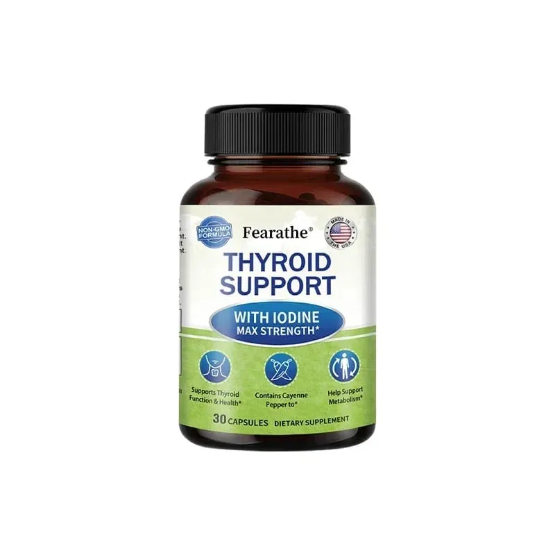 Maximum Strength Iodine Capsules - Thyroid Support Supplement Helps Metabolism For Thyroid Function and Health — image 9