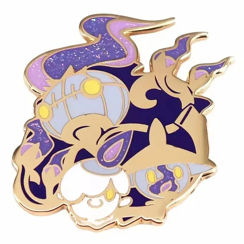 Pin Enamel Pokemon Gengar Dan Pin Lapel Pikachu untuk Beg galas Lencana Roti Kerongsang Pingat untuk Pakaian Hadiah Perhiasan untuk Rakan