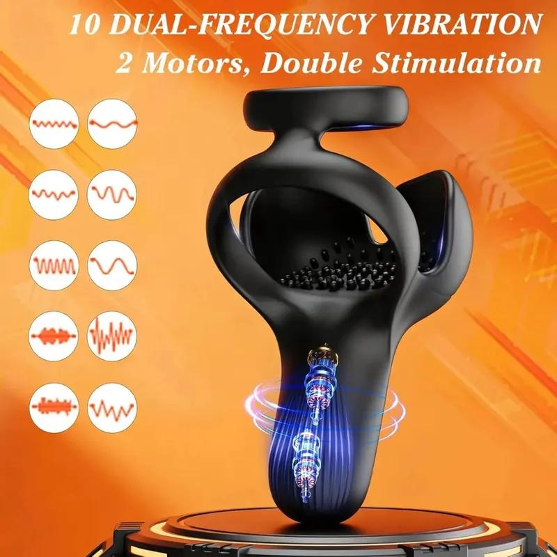 Fjernbetjening Penis Cock Ring Vibrator Klitoral Stimulation Mand Ejakulationsforsinkelse Stimulator Voksen Sexlegetøj til Mænd Par 18+ — image 2