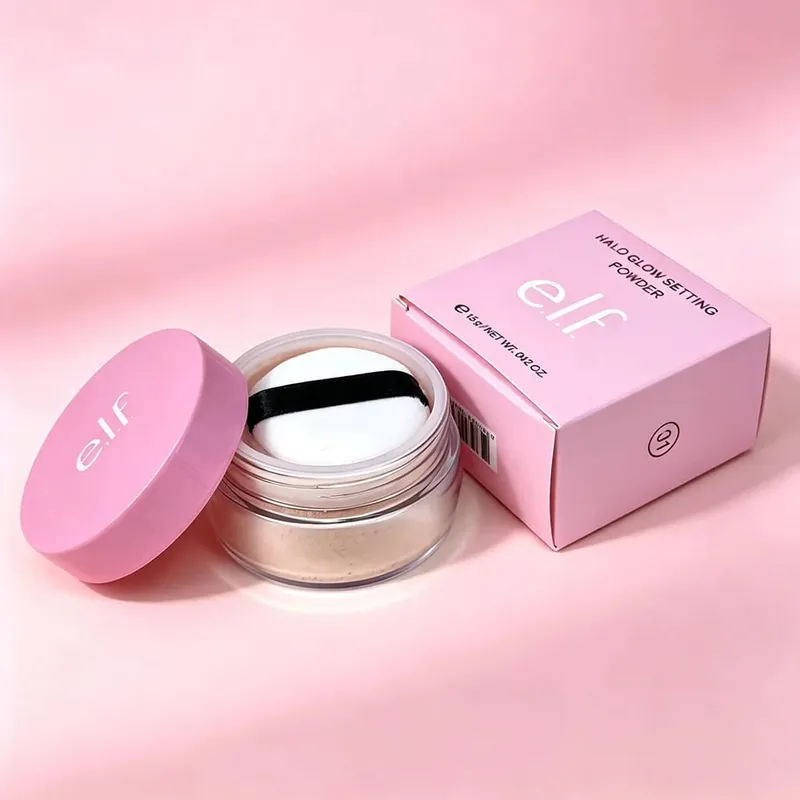 E.L.F. Halo GLOWSETTING POWDER Brightens Skin Tone Softens Setting Powder Loose Powder and Loose Powder