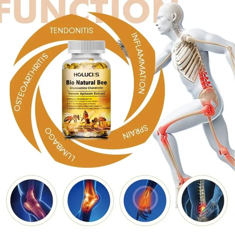 Bio Natural Bee Supplement with Apitoxin & Glucosamine Support Nerve Function Flexibility Alleviate Stiffness Confidence — image 3