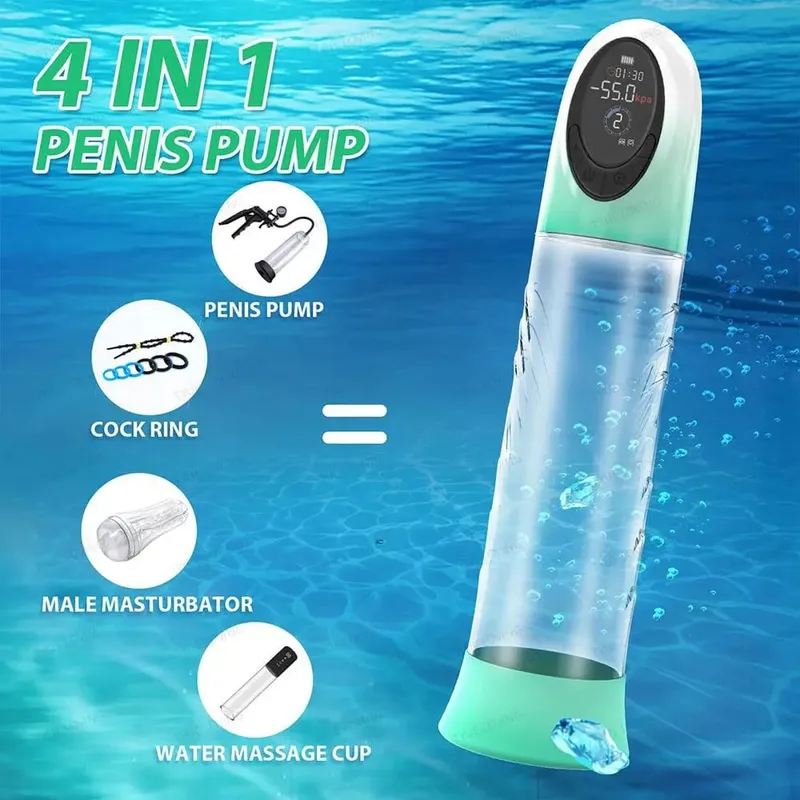 Men Automatic Vacuum Penis Pump expander Male genital expansion Masturbator- Powerful Electric Cock Pump Penis Exerciser Sex toy