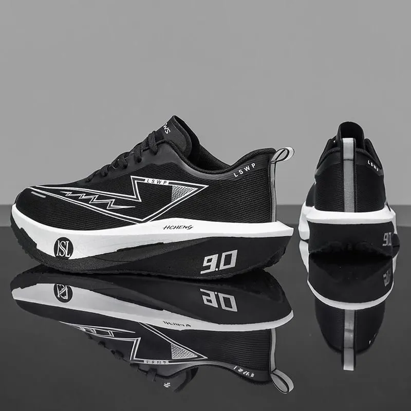 Men Carbon Plate Running Shoes Breathable Athletic Sneakers Shock Absorb Trainers Outdoor Marathon Jogging Women Tennis Shoes