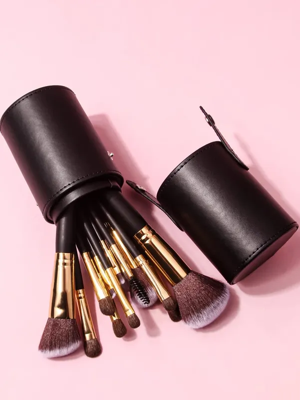 15 PCS Professional Makeup Brush Set With Makeup Brush Holder Wooden Handle Cosmetic Brushes — image 2