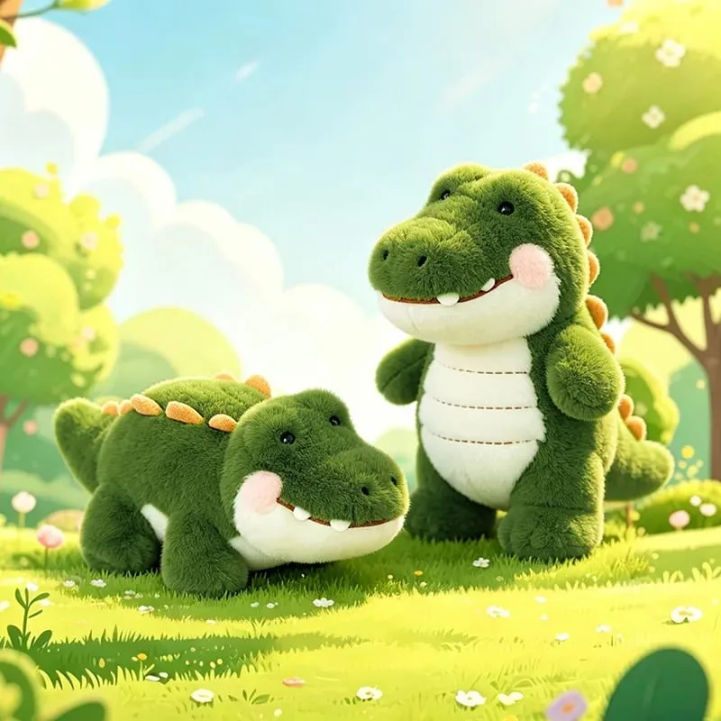 Lovely Crocodile Plush Chubby Animal Comel Boleh Dipeluk Bantal Sofa Sandaran Tempat Tidur Rumah Decro — image 3