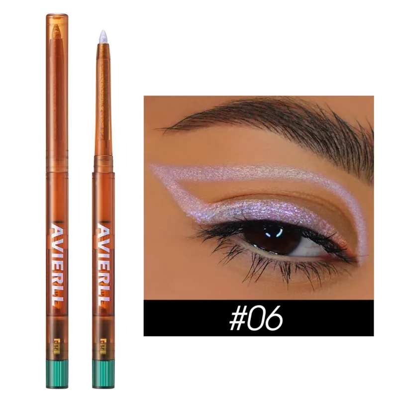 Bunglon Eyeliner Cair Mutiara Gloss Metalik Mengkilap Eyeshadow Liner Multi Warna Krom Aurora Riasan Mata Pigmen Glitter