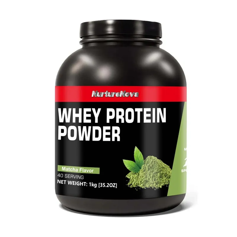 NurtureNova Whey Protein Powder 40 Hidangan Campuran Minuman Protein untuk Dewasa Coklat Matcha Perisa Strawberi Pemakanan Harian — image 9