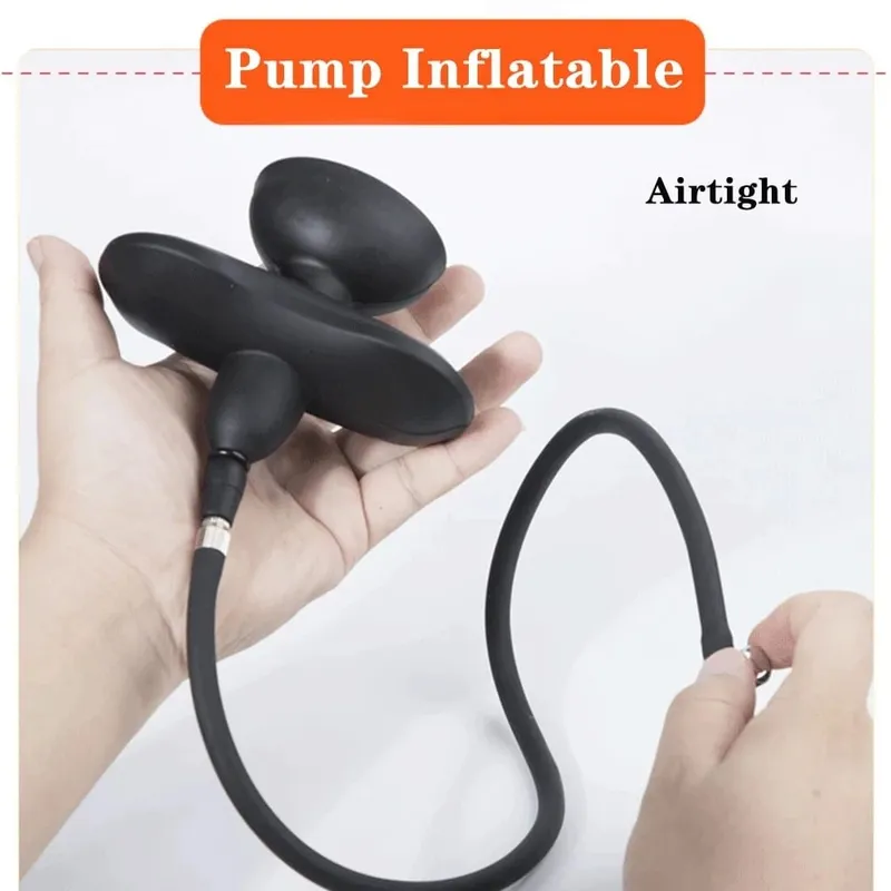 ยืดหยุ่นขนาดซิลิโคนปาก Gag BDSM Ball อุปกรณ์เสริม Plug Inflatable ที่ถอดออกได้ปั๊มสำหรับเร้าอารมณ์ Restraint Sex เกมเล่นของเล่น