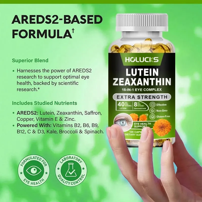 Fortschrittliches Lutein- und Zeaxanthin-Ergänzungsmittel mit Vitamin E für die Gesundheit der Makula und die Klarheit der scharfen Sehlinse sowie die Nachtsicht. Ohne Gentechnik — image 5