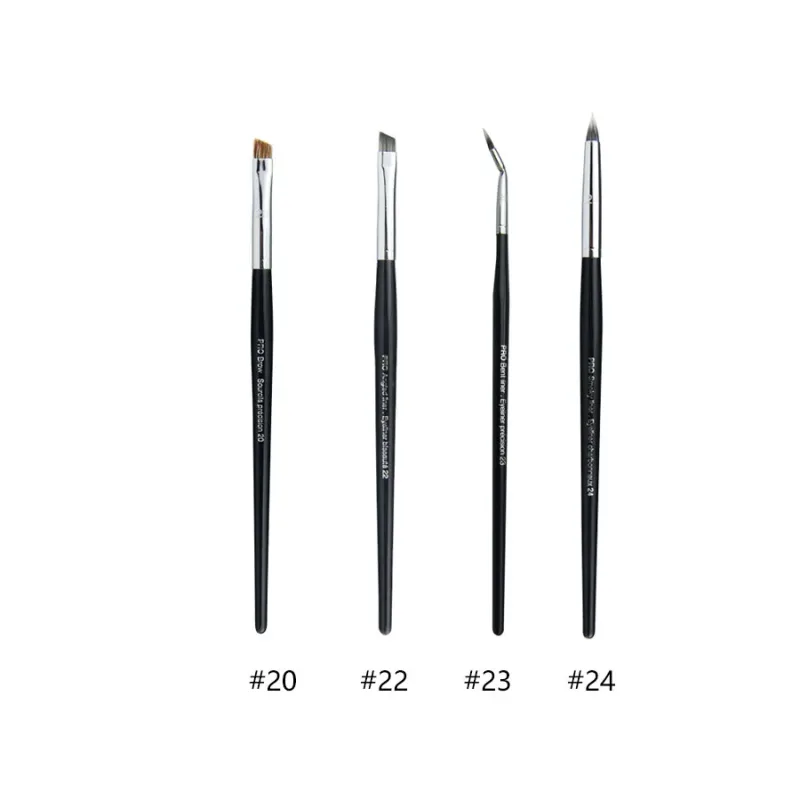 4 stk/sæt Pro Allover øjenskygge makeup børster Læbebryn Precision Concealer Blending Kuppelformet krøllet Smudge Highlight Make Up Brush — image 15