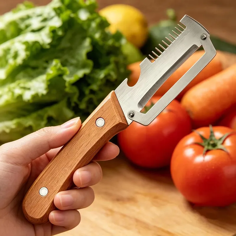 2PC Set Stainless Steel Multifunctional Kitchen Slicer Sharp Cutting Tool Para sa Tahanan Green Onion Cabbage Shredder Vegetable Peeler