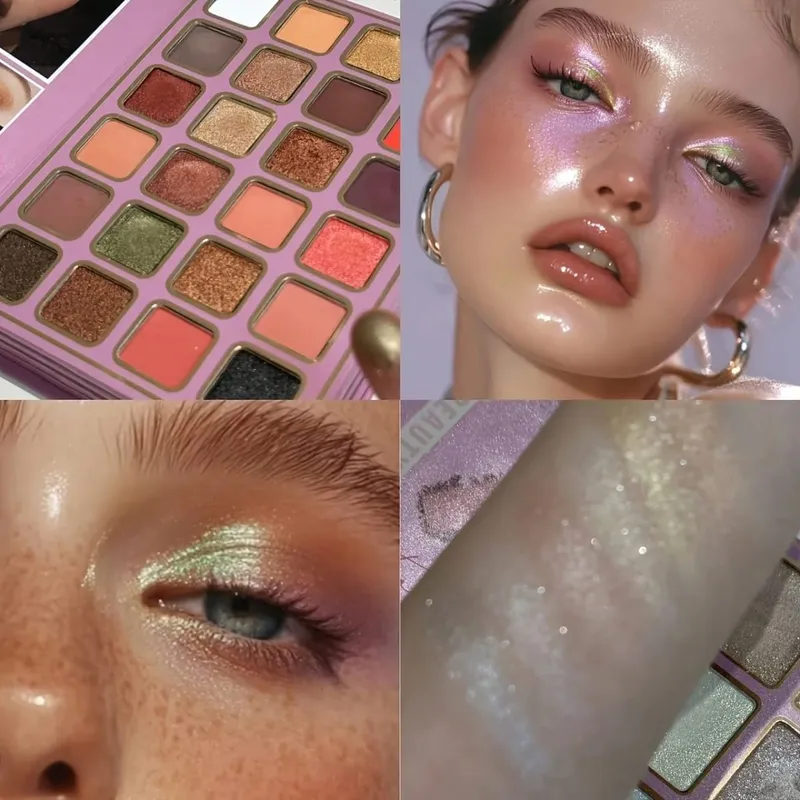 78 Colors Multi Makeup Palette with Brushes Matte Shimmer Eyeshadow Blush Highlight Lip Gloss Set Christmas Gift — image 4
