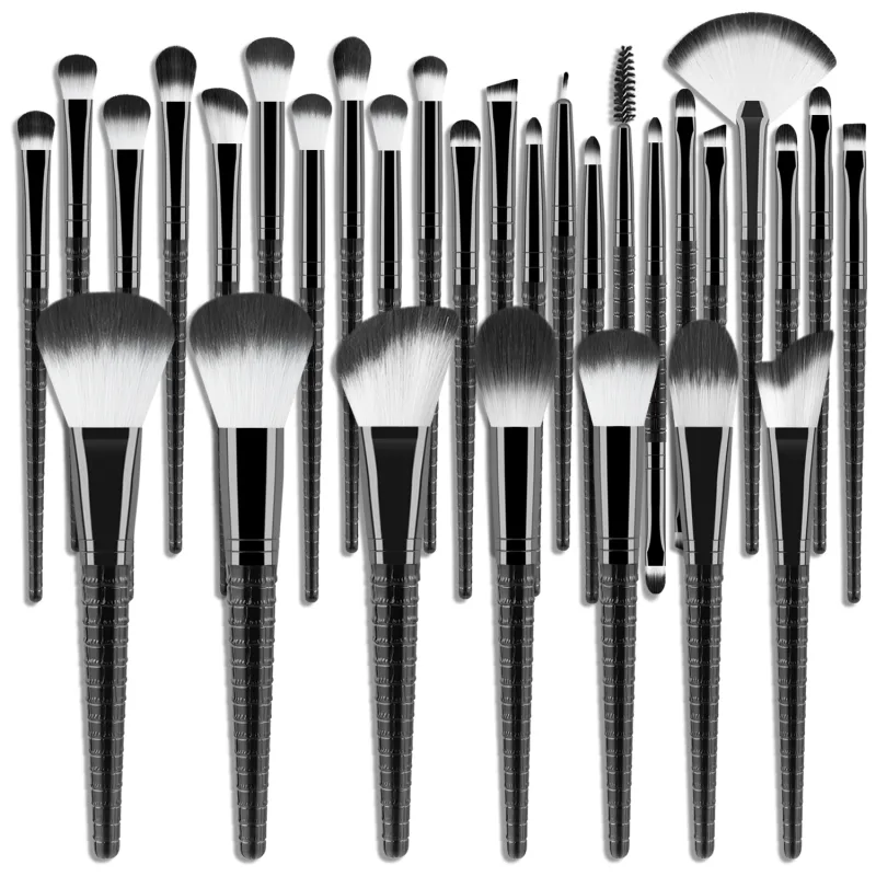 Sada 30 ks profesionálních štětců na make-up Měkké syntetické štětce pro make-up tvářenky Contour Eyeshadow Full Face Kosmetické nástroje — image 8