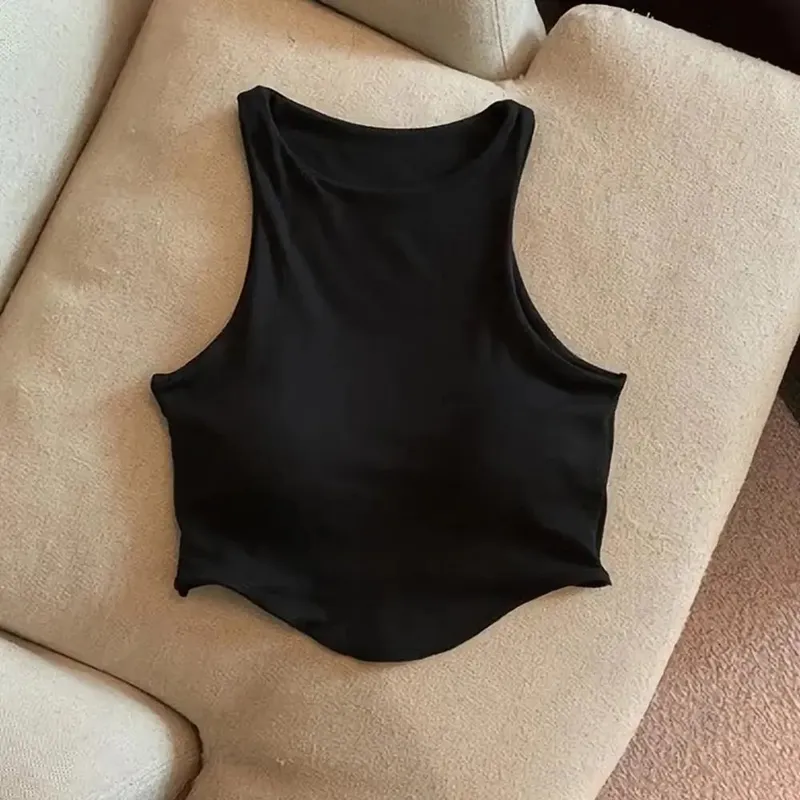 2025 U Push Up Sport Bra Fashion Women Tank Top Solid Color Sleeveless Vest Comfortable Short Top Breathable Casual Crop Tops — image 10