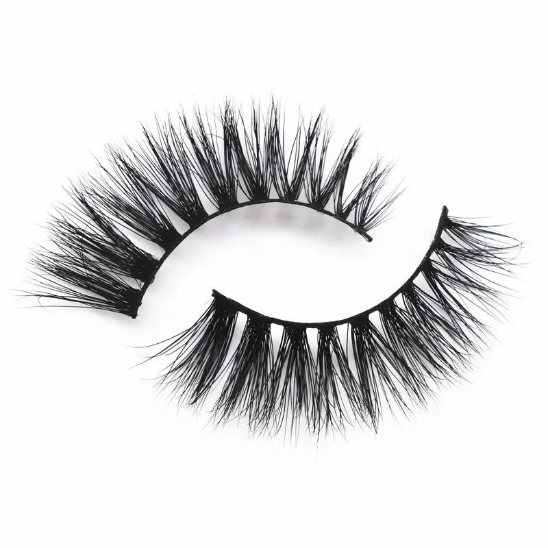 D20 réel vison cils Extension de cils naturel long ailé Volume cils à la main vison faux cils maquillage cils — image 2