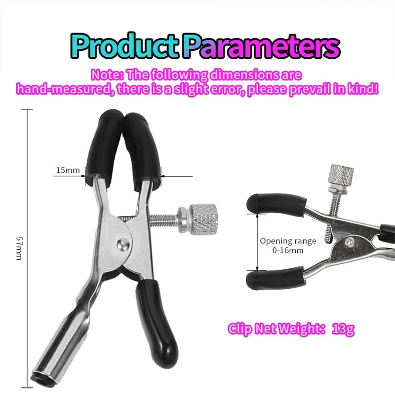 Remote Control Electric Shock Metal Nipples Clamps Breast Stimulation Massage Clitoris Labia Clips Adult Sex Toys for Women Men