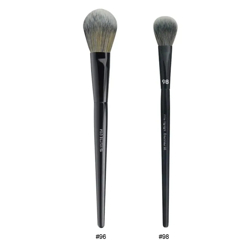 2pcs/set Pro Black Makeup Brushes Synthetic hair Powder Eye Shadow Smudge Highlight Foundation Airbrush Diffuser Make Up Brush — image 19