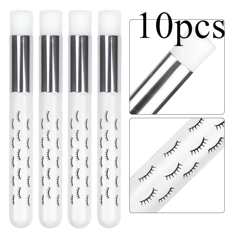 10 pezzi Spazzola per pulizia ciglia Applicatore per estensione ciglia Sopracciglio Naso Spazzole Bottiglia di lavaggio Cura della pelle Strumento di trucco Forniture pulite — image 13