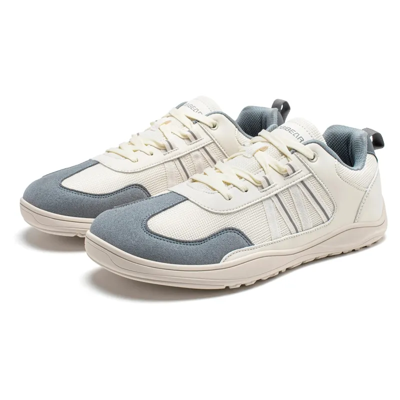 Unisex-Schuhe mit breiter Spitze, Barfuß, Zero Drop, minimalistische Sneakers, Mesh-Kunstleder, Patchwork-Schnürschuhe — image 4
