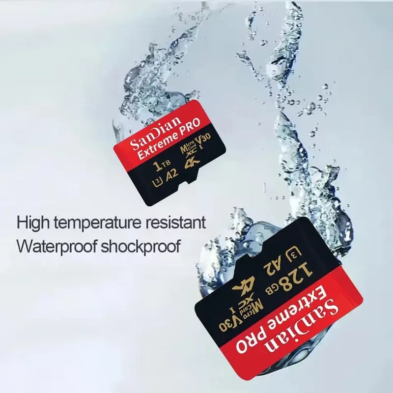 Class 10 U3 V30 Waterproof Memory SD Cards with USB Adapter 128GB 512GB High Speed Micro TF/SD Card for Phone Laptop Camera — image 6