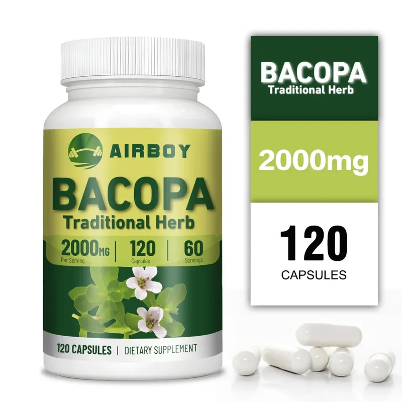 Chiết xuất Bacopa Monnieri - Giúp suy nghĩ minh mẫn và cải thiện trí nhớ Trì hoãn lão hóa daBổ sung — image 1