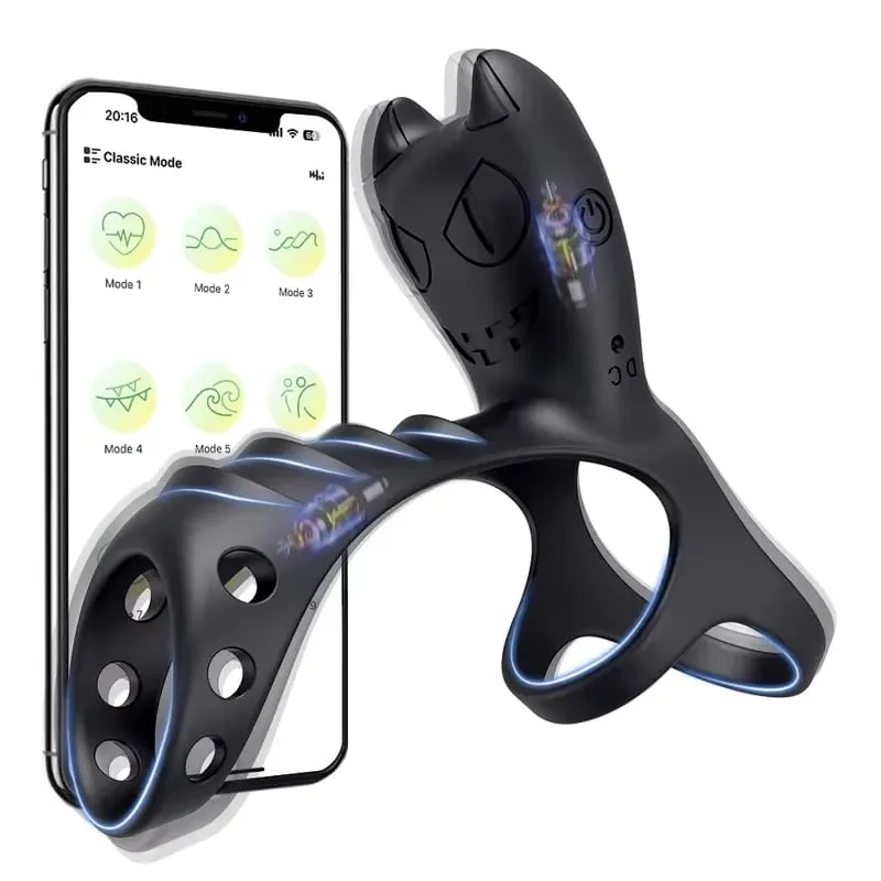 APP Control טבעת זין רוטטת טבעת לפין לגברים דגדגן ממריץ ויברטור לנשים עיכוב שפיכה צעצוע מין לזוגות — image 7