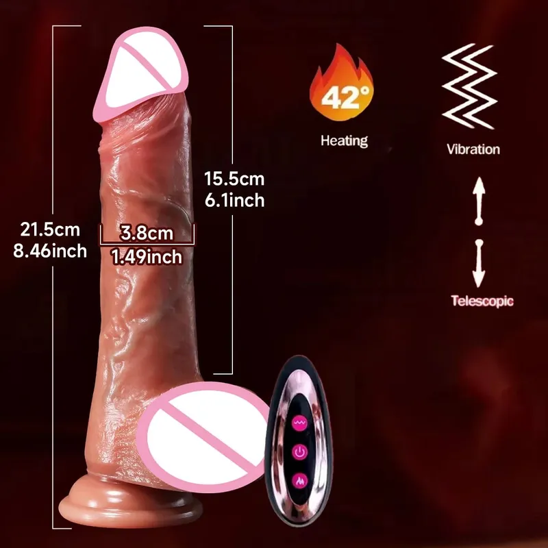 Thực Tế Dương Vật Giả Dương Vật Máy Rung Làm Nóng Kính Thiên Văn Dick Mông Cắm Masturbator Gợi Cảm Phụ Nữ Trưởng Thành Hậu Môn Dương Vật Giả Máy Rung Đồ Chơi Tình Dục 18 — image 11